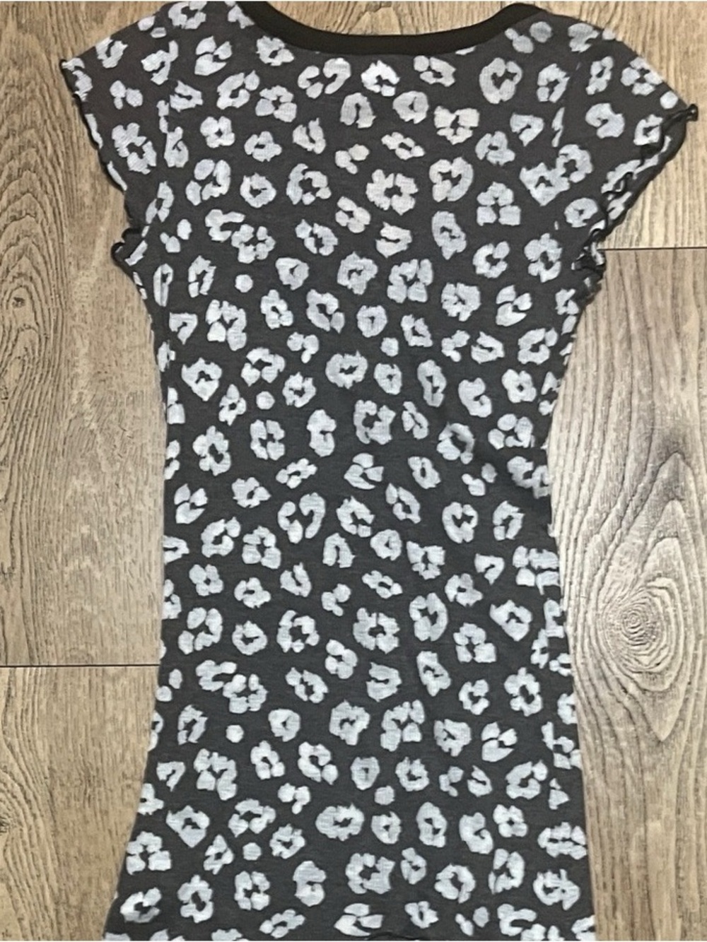 Gray Animal-Print Mini Dress
